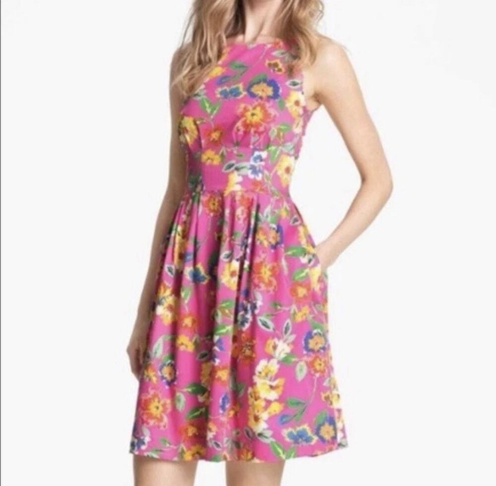 Kate Spade Womens Dress Sz 0 Pink Floral Sundress Sonja EUC